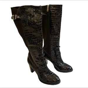 Isaac Mizrahi Black Heeled Boots